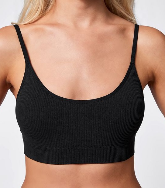 Lily Loves Ribbed Strappy Crop Top; Style: LBR98832