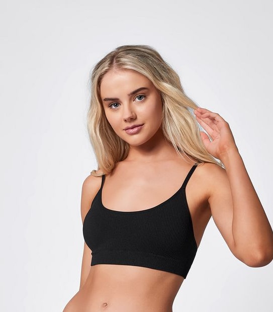 Lily Loves Ribbed Strappy Crop Top; Style: LBR98832