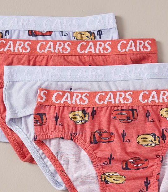 4 Pack Disney Cars Briefs