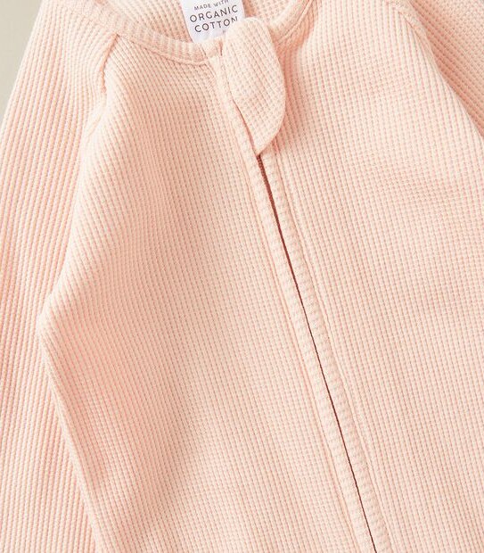 Baby Organic Cotton Waffle Coverall