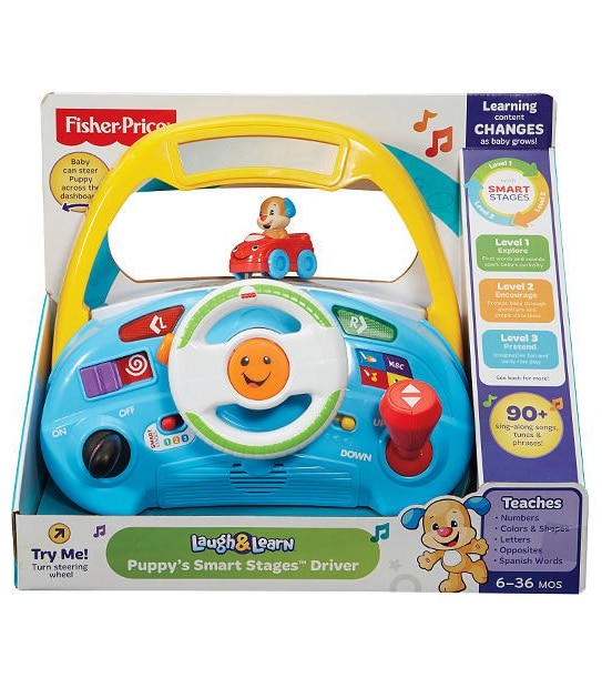 Fisher-Price Laugh & Learn Puppy's Smart Stages Driver 