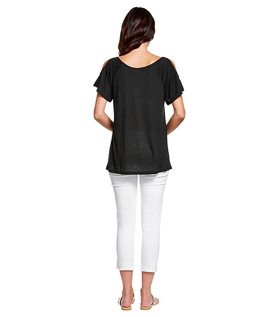 Cold Shoulder Top - Black 3 of 4