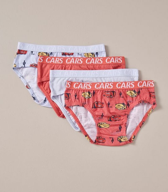 4 Pack Disney Cars Briefs