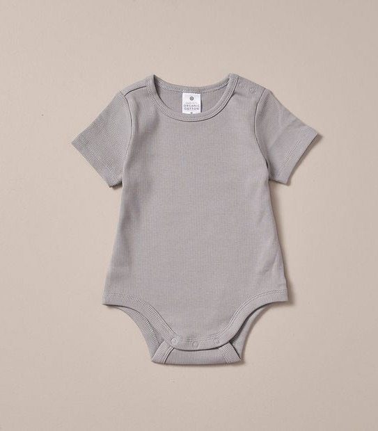 3 Pack Baby Organic Cotton Rib Bodysuits 2 of 6