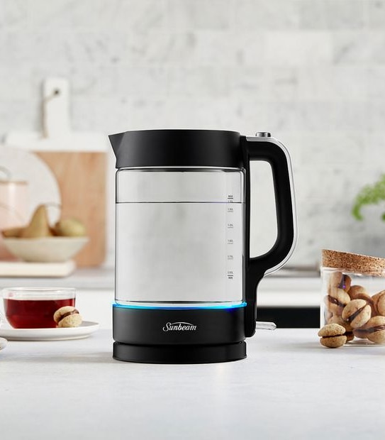 Sunbeam Black Classics 1.7L Glass Kettle KE6450K Target Australia