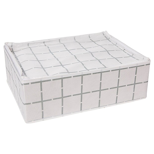 Underbed Fabric Storage Box - Check