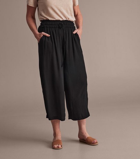 Crinkle Culotte Pants