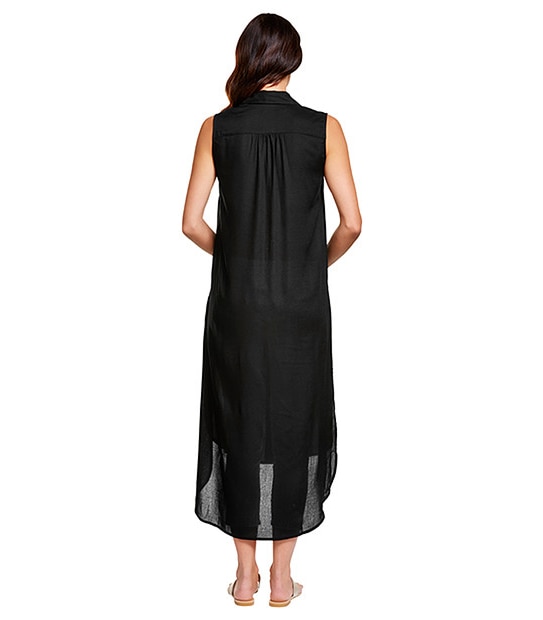 Sleeveless Maxi Shirt - Black