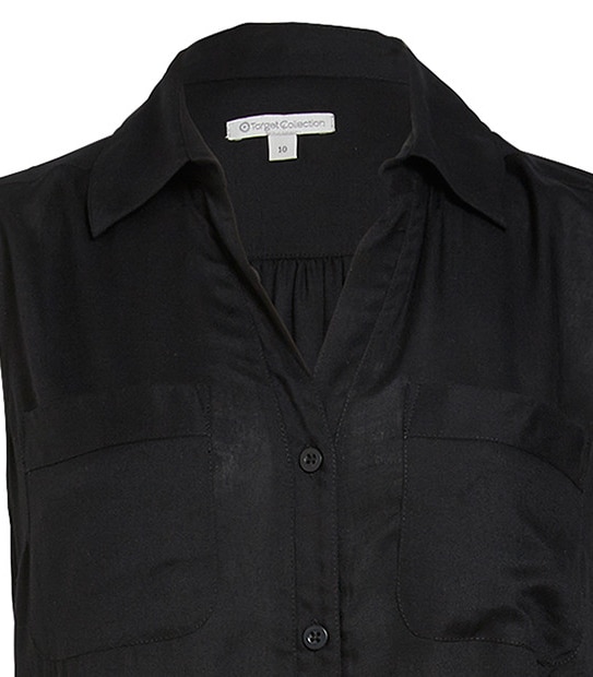 Sleeveless Maxi Shirt - Black
