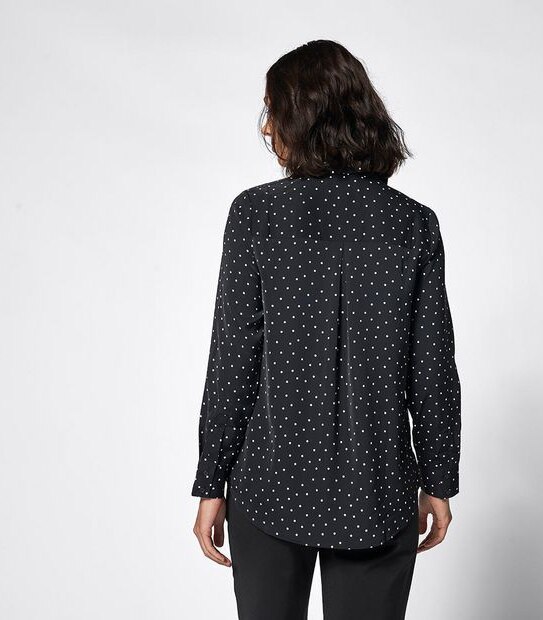 Preview Spotted Long Sleeve Relaxed Shirt