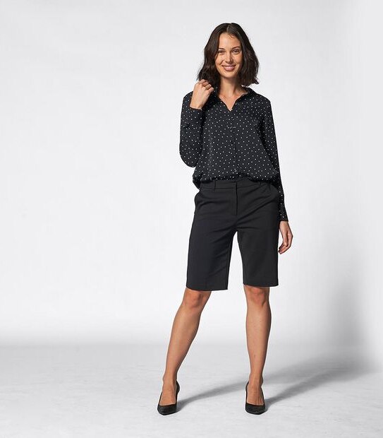 Preview Spotted Long Sleeve Relaxed Shirt