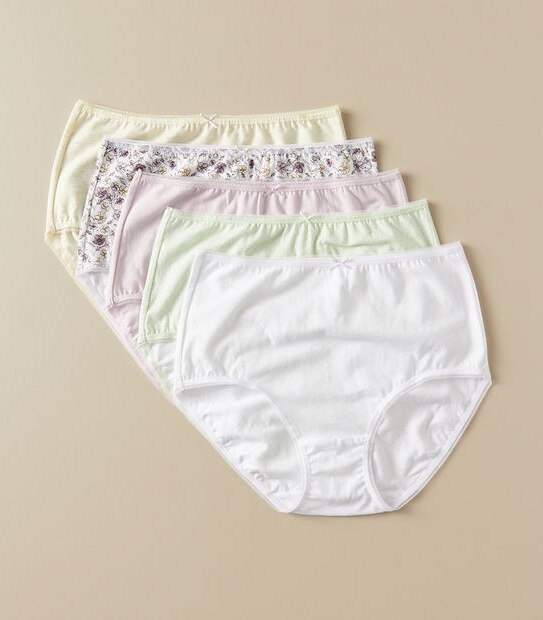 5 Pack Cotton/Elastane Full Briefs