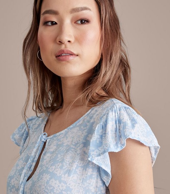 Lily Loves Flutter Sleeve Tiered Mini Dress