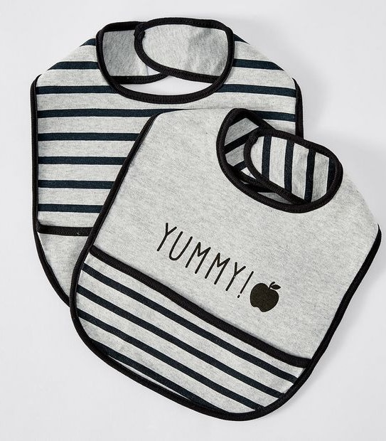 Pocket Bib 2 Pack - Black/Grey