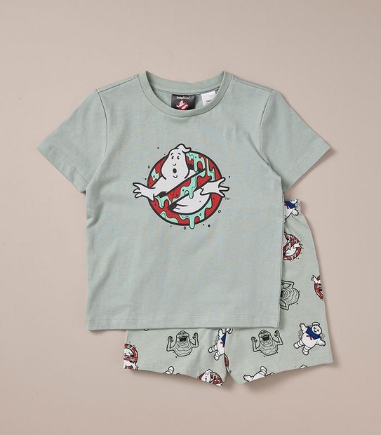 Unisex Kids Ghostbusters Family Matching Cotton Glow In The Dark Pyjama Set