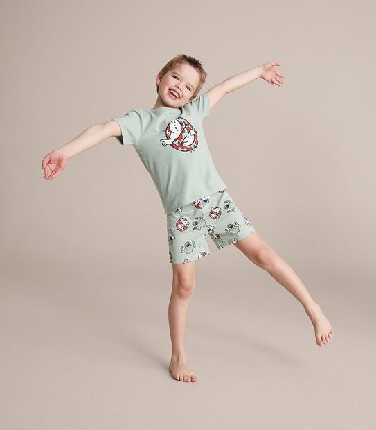 Unisex Kids Ghostbusters Family Matching Cotton Glow In The Dark Pyjama Set