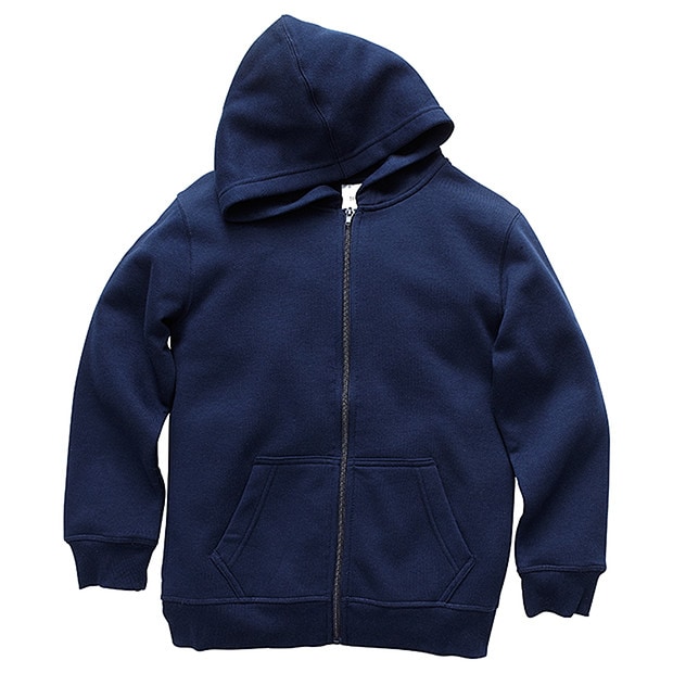 Zip Through Hoodie - Navy Blue