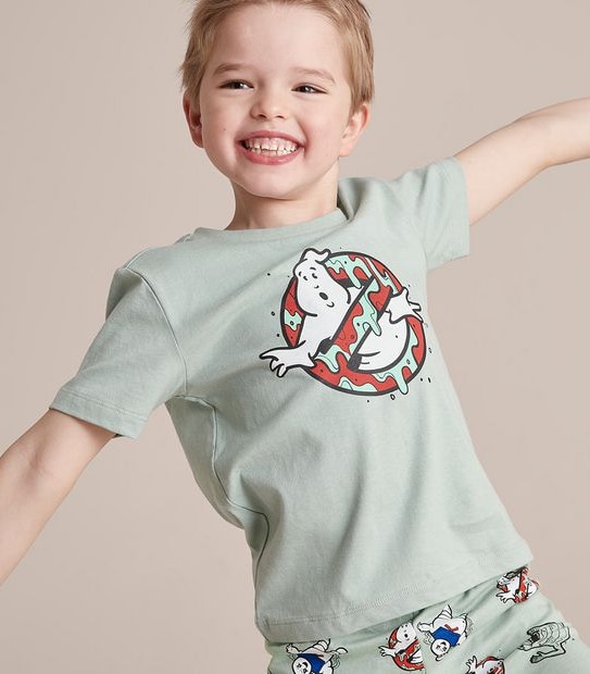 Unisex Kids Ghostbusters Family Matching Cotton Glow In The Dark Pyjama Set