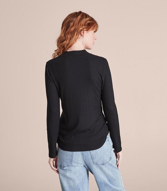 Mock Neck Rib Skivvy