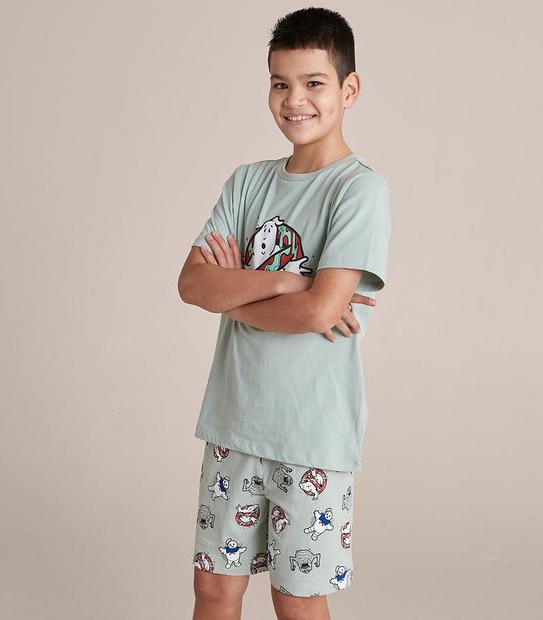 Unisex Kids Ghostbusters Family Matching Cotton Glow In The Dark Pyjama Set
