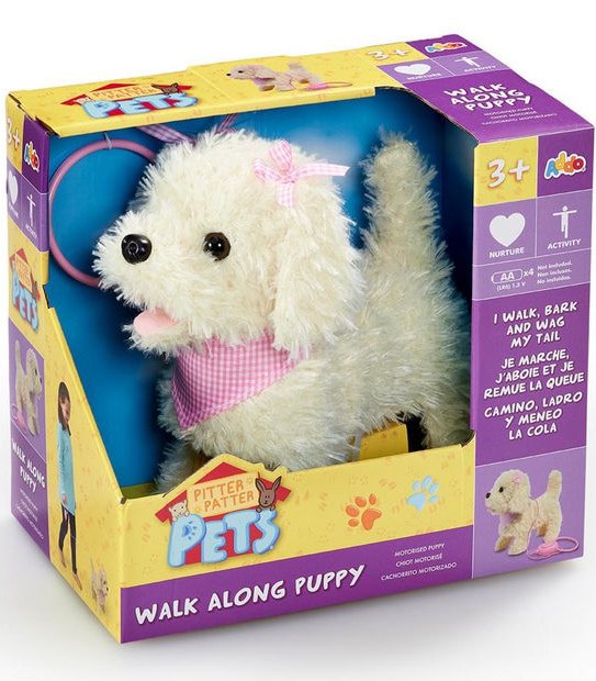 Pitter Patter Pets Walk Along Puppy - Pink