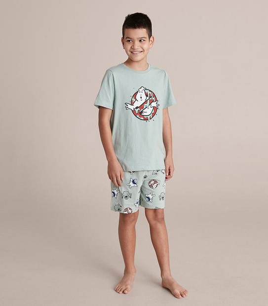 Unisex Kids Ghostbusters Family Matching Cotton Glow In The Dark Pyjama Set