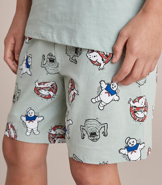 Unisex Kids Ghostbusters Family Matching Cotton Glow In The Dark Pyjama Set