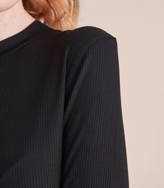 Mock Neck Rib Skivvy