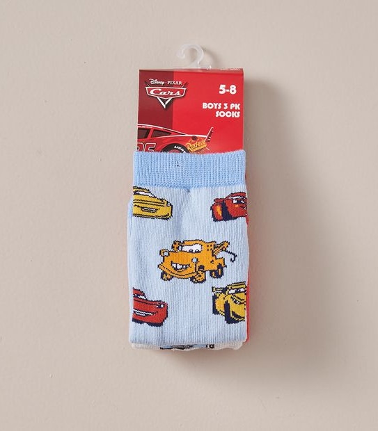 3 Pack Disney Cars Crew Cut Socks