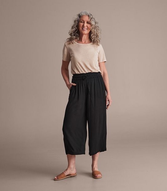 Crinkle Culotte Pants