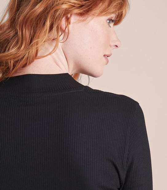Mock Neck Rib Skivvy