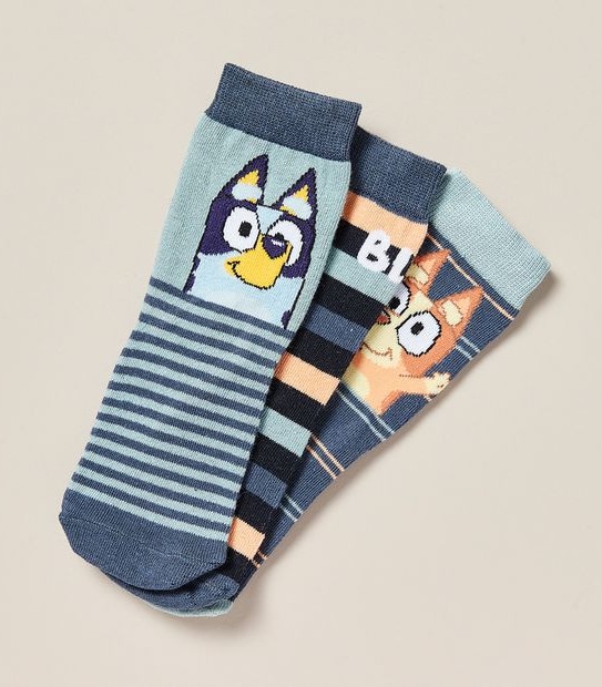 3 Pack Bluey Socks