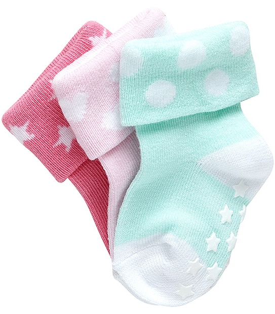 Girls' 3 Pack Baby Socks - Pastel