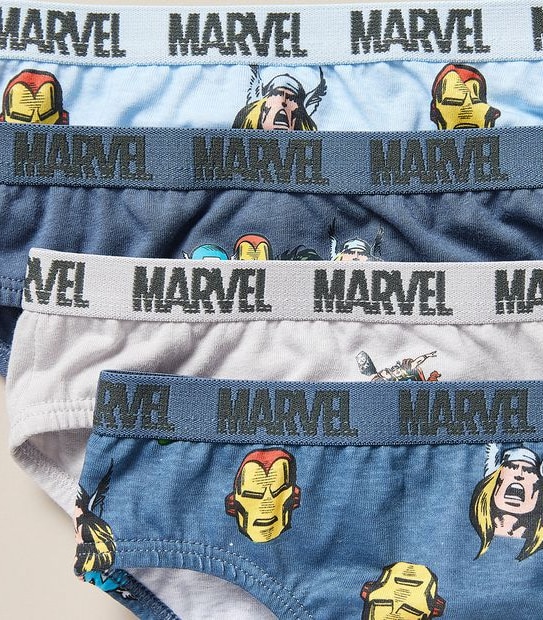 4 Pack Marvel Superhero Briefs