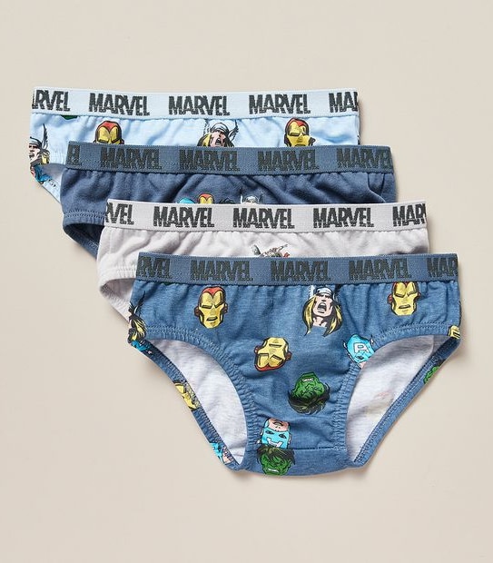 4 Pack Marvel Superhero Briefs