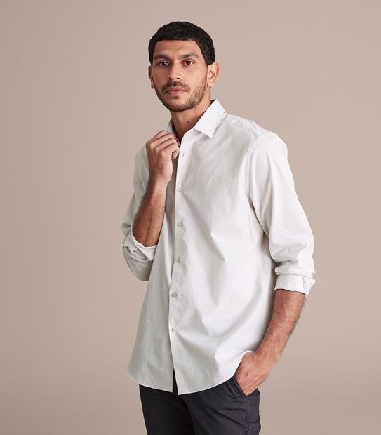 Preview Linen Blend Long Sleeve Shirt