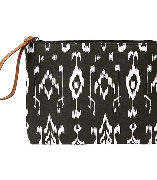 Ikat Canvas Pouch