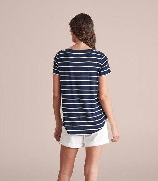 Modal/Elastane V-Neck T-Shirt 5 of 6