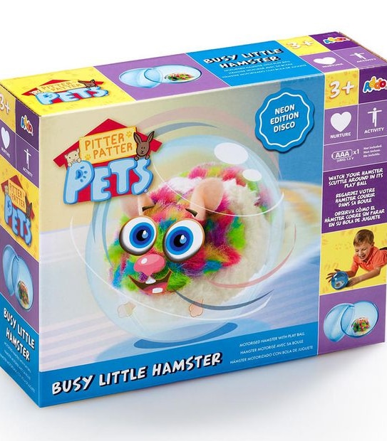 Pitter Patter Pets Busy Little Hamster Neon Edition Assorted