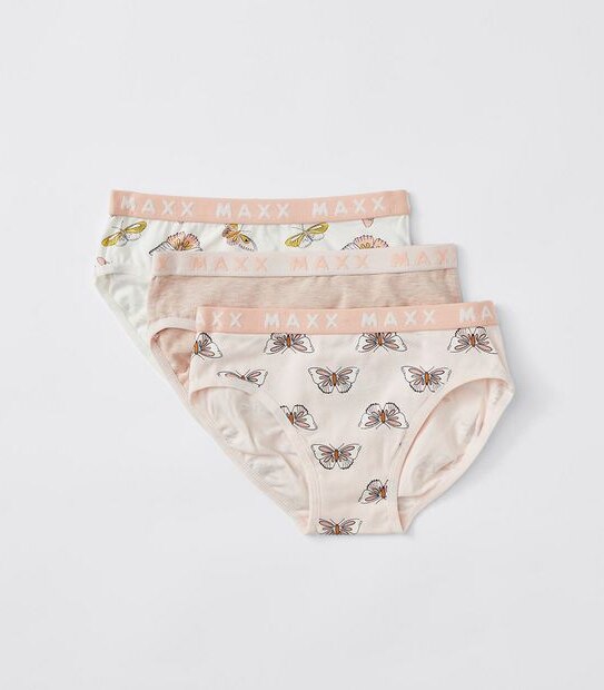 Maxx 3 Pack Girls Briefs