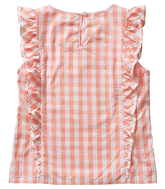Girls' Gingham Ruffle Top 3 of 3