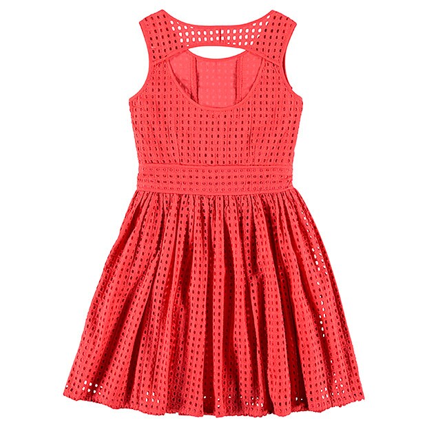Girls' Embroidered Panelled Dress 