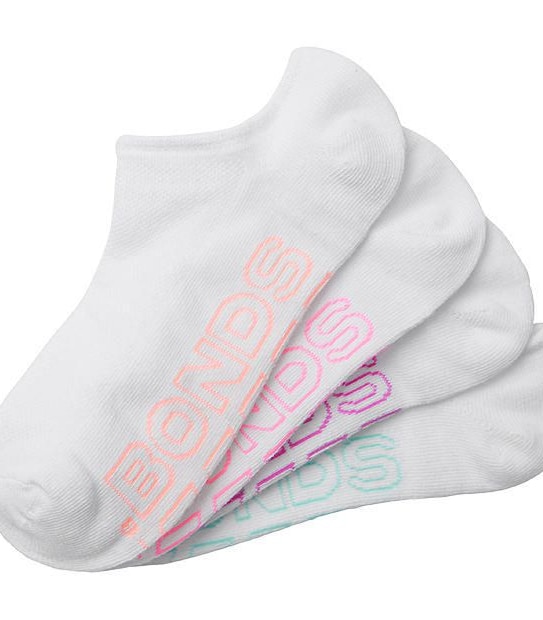 Bonds 4 Pack Lightweight No Show Socks