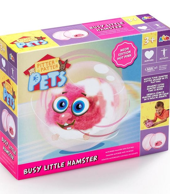 Pitter Patter Pets Busy Little Hamster Neon Edition Assorted