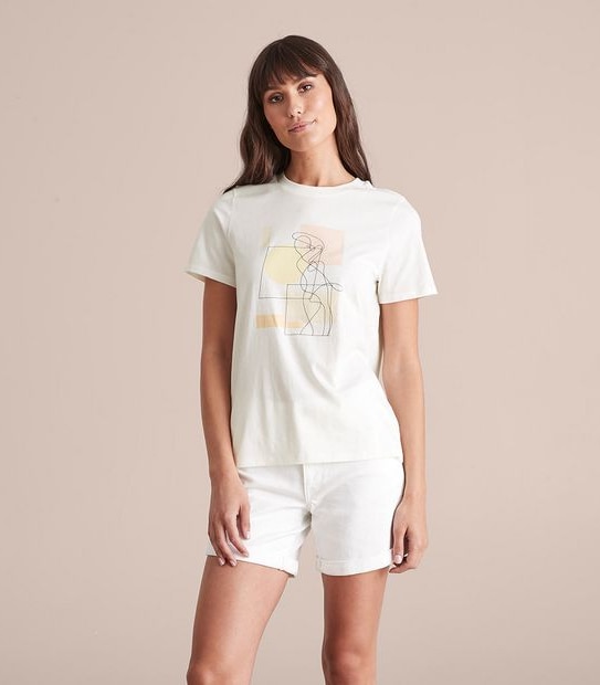 Printed Relaxed Crew T-Shirt