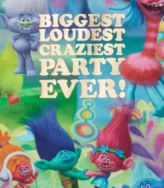  Trolls Party Flutter Sleeve T-Shirt