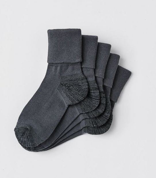 5 Pack Maxx Elevated Cuff School Socks