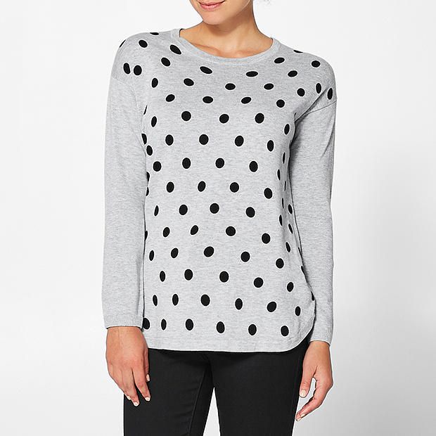 Polka Dot Jumper Grey Target Australia