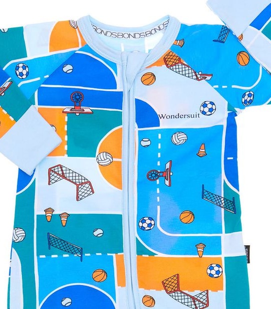 Bonds Zippy Wondersuit - Blue/Green