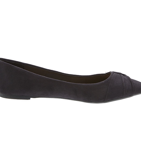 Laura Pointed Toe Flats - Black